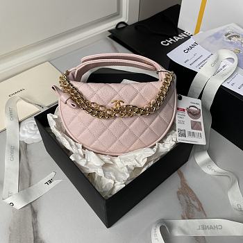 Chanel Pink Pouch Bag 18x17x8cm