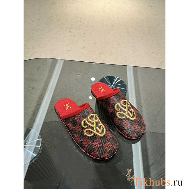 Louis Vuitton LV Palace Slipper Damier Red - 1