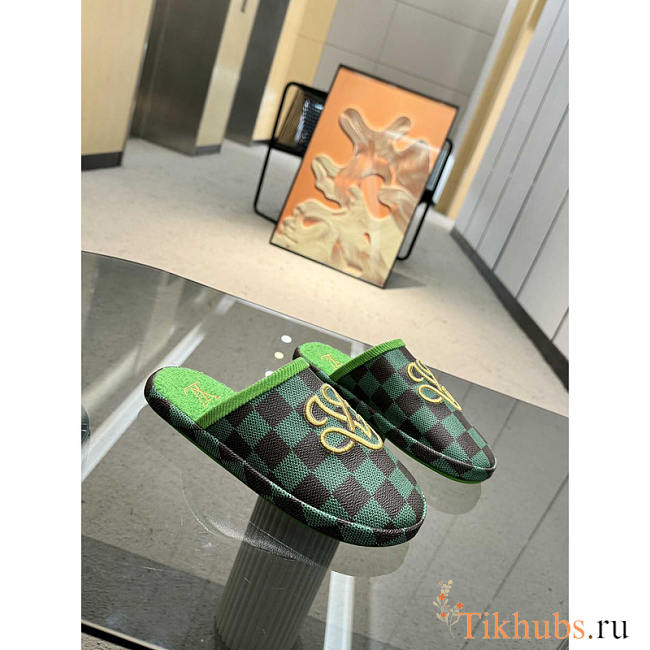 Louis Vuitton LV Palace Slipper Damier Green - 1