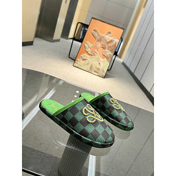 Louis Vuitton LV Palace Slipper Damier Green