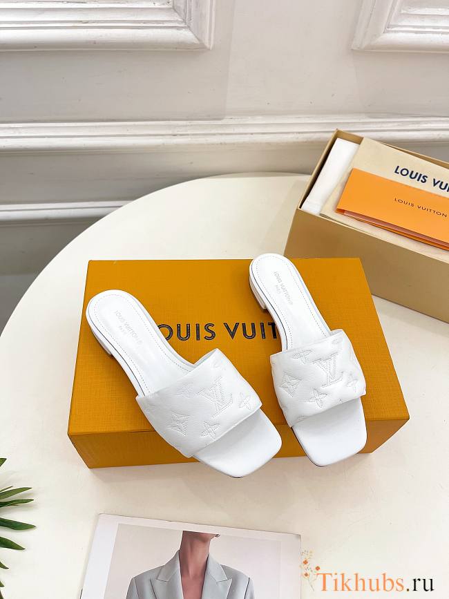 Louis Vuitton LV Revial Flat White Mule - 1