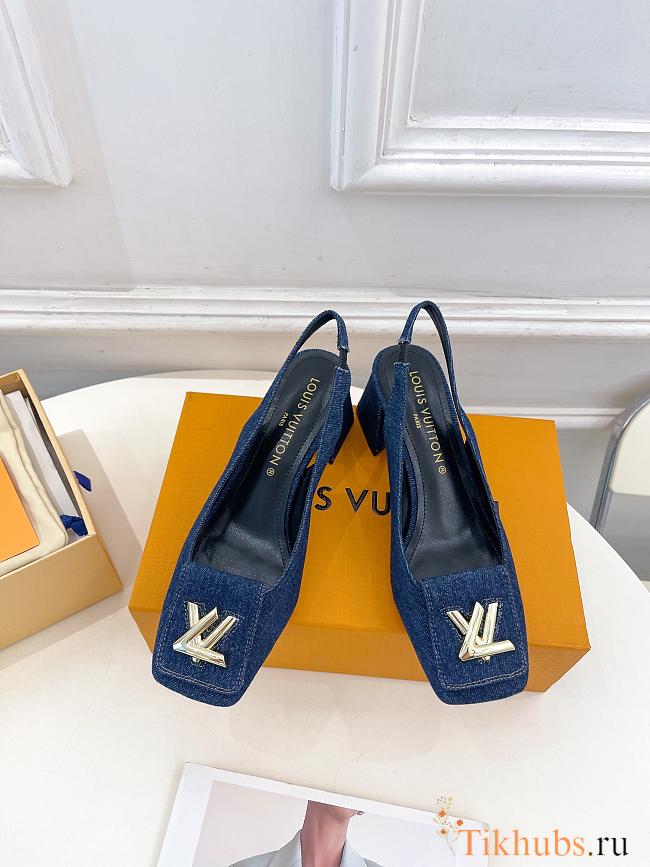 Louis Vuitton LV Pump Blue Denim Heel 5.5cm - 1