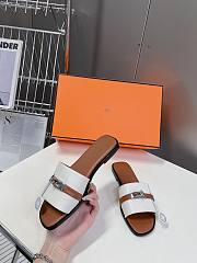 Hermes Gabriel Sandal White Brown - 3