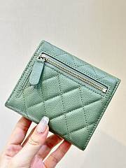 Chanel Wallet Green Caviar Gold 11.5cm - 4