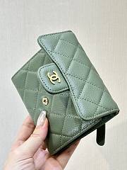 Chanel Wallet Green Caviar Gold 11.5cm - 3