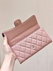 Chanel Long Wallet Pink Caviar Gold 19cm - 4