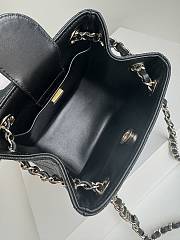 Chanel Chain Tote Bag Black Caviar Gold 16x15x9cm - 4