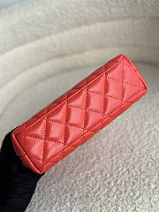 Chanel Kelly Lilac Red Top Handle Bag 13x19x7cm - 5