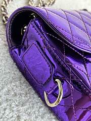 Chanel Mini Flap Bag Star Coin Mirror Metallic Purple 12.5x19x5cm - 4