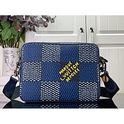 Louis Vuitton LV Trio Messenger Damier Heritage Blue 25 x 18.5 x 7 cm - 3
