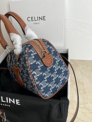 Celine Small Boston Denim With Triomphe Bag 20x14x10cm - 4