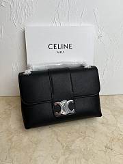 Celine Medium Victoire Bag Calfskin Black Silver 25x15x8cm - 1