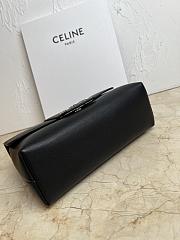 Celine Medium Victoire Bag Calfskin Black Silver 25x15x8cm - 6