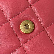 Chanel Messenger Bag Lambskin Gold Coral Pink 21x14x5cm - 2