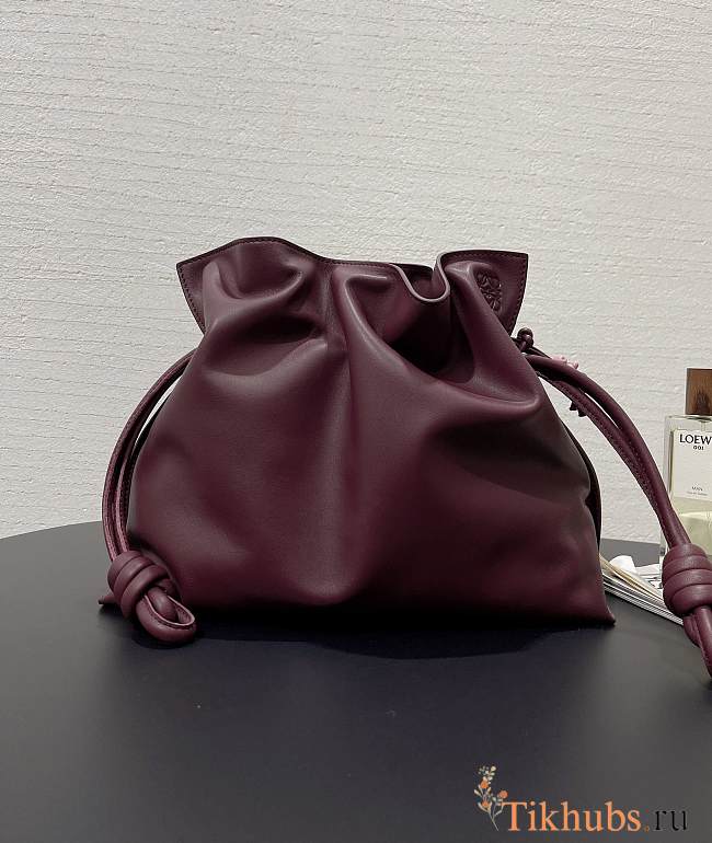 Loewe Flamenco Clutch Bag Red Wine 30x24.5x10.5cm - 1