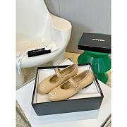 Chanel Mary Janes Cotton & Silk Brown - 4