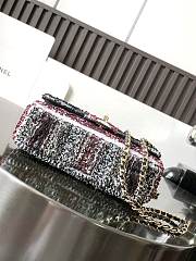 Chanel Small Flap Bag Sequins Gold Black White Pink Yellow 21x14x8cm - 4