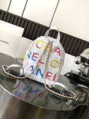 Chanel Backpack White 25x21x15cm - 3