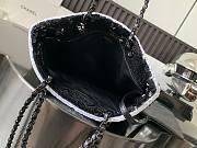 Chanel Shopping Bag Sequins Black 39x20x2cm - 4