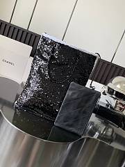 Chanel Shopping Bag Sequins Black 39x20x2cm - 3