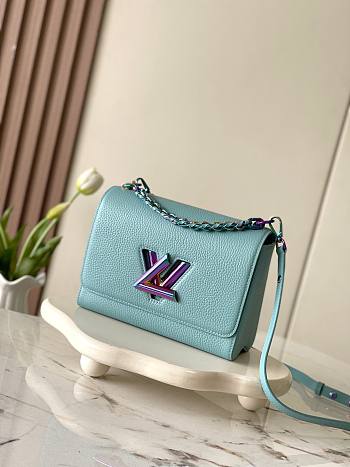 Louis Vuitton LV Twist MM Blue 23 x 17 x 9.5 cm