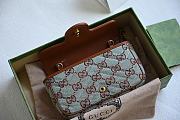 Gucci GG Super Mini Shoulder Bag Blue 16.5x9.5x4.5cm - 4