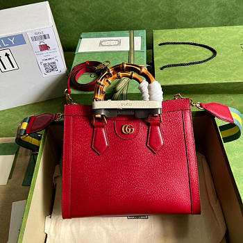 Gucci Diana Small Tote Bag Red 27x24x11cm