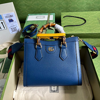 Gucci Diana Small Tote Bag Blue 27x24x11cm