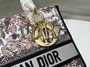 Dior Medium Lady D-Lite Bag White Multicolor Dior 4 Saisons 24x20x11cm - 4