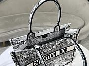 Dior Medium Book Tote White Black Paris Allover 36 x 27.5 x 16.5 cm - 5