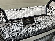 Dior Medium Book Tote White Black Paris Allover 36 x 27.5 x 16.5 cm - 4