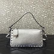 Valentino Small Rockstud Grainy Metallic Bag 19x13x7cm - 1