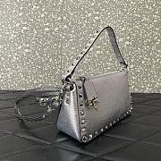 Valentino Small Rockstud Grainy Metallic Bag 19x13x7cm - 4