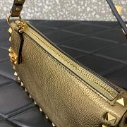 Valentino Small Rockstud Grainy Gold Bag 19x13x7cm - 5