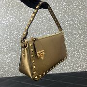 Valentino Small Rockstud Grainy Gold Bag 19x13x7cm - 2