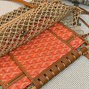 Goyard Aligre Raffia Mesh Tote Bag Orange 30x34x7cm - 6