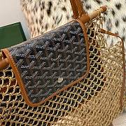 Goyard Aligre Raffia Mesh Tote Bag Brown 30x34x7cm - 4