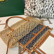 Goyard Aligre Raffia Mesh Tote Bag Brown 30x34x7cm - 3