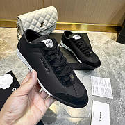 Chanel Sneaker Calfskin Suede Calfskin Black - 3