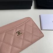 Chanel Card Holder Pink Caviar Gold 12x7.5x2.5cm - 4