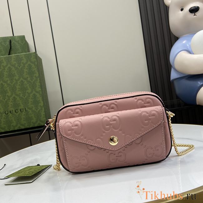 Gucci GG Super Mini Shoulder Bag Pink 18x11x4cm - 1