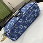 Gucci GG Marmont Small Shoulder Bag Denim 26x15x7cm - 2