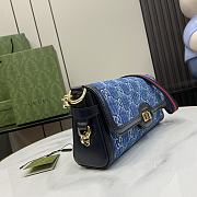 Gucci Luce Small Shoulder Bag Denim 27.5x12.5x6.5cm - 6