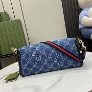 Gucci Luce Small Shoulder Bag Denim 27.5x12.5x6.5cm - 5