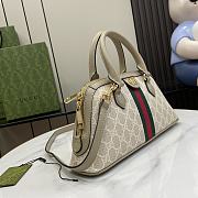 Gucci Ophidia Small Top Handle Bag Beige 31.5x16.5x8cm - 5