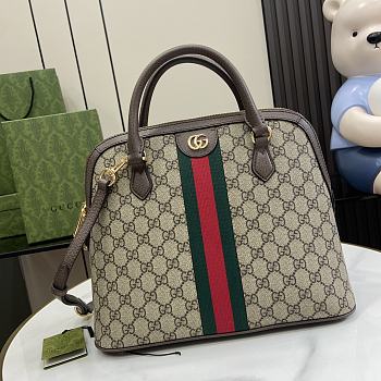 Gucci Ophidia Medium Top Handle Bag Brown 34x27.5x15cm