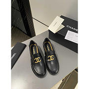 Chanel Moccasins Black Calfskin & Metal  - 2