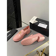 Chanel Moccasins Pink Calfskin & Metal - 2