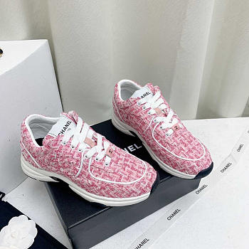 Chanel Sneakers Fabric Pink
