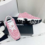 Chanel Sneakers Fabric Pink - 3